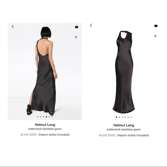 SOLD Brand new Helmut Lang asymmetrical gown - Picture 2 of 7